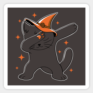 Dabbing Halloween Witch Cat Magnet